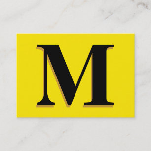 Monogram Yellow Business Card