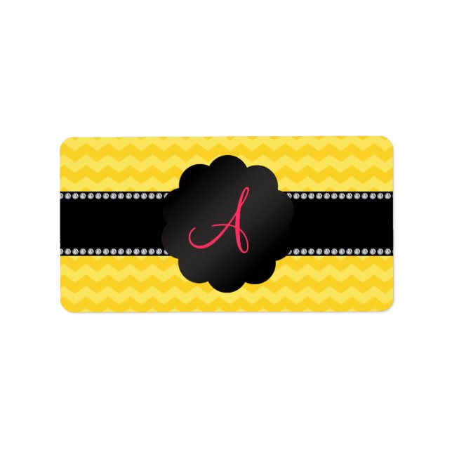 Monogram yellow chevrons label (Front)