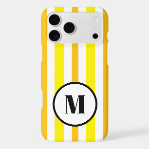 Monogram Yellow Orange White Summer Stripes