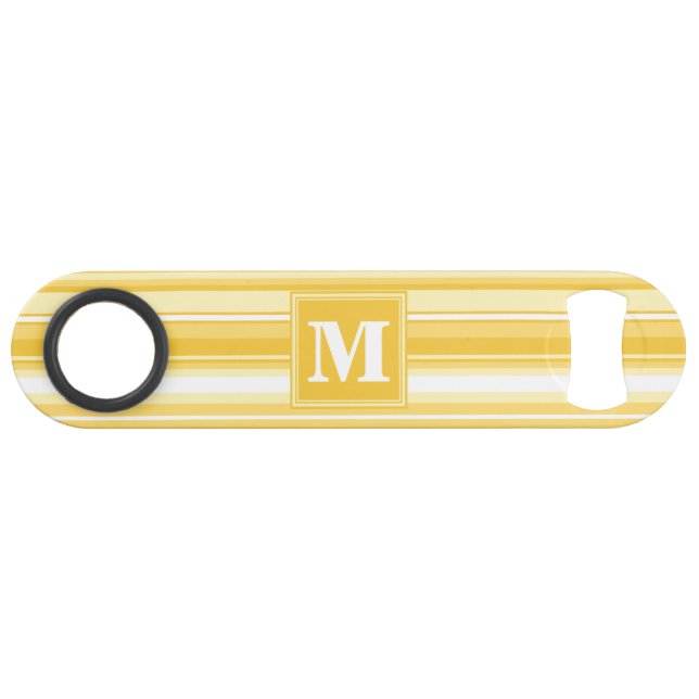 Monogram yellow stripes bar key (Front (Horizontal))