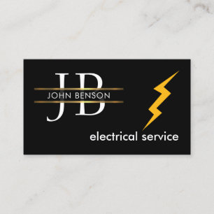 Monogram Your Electrical Name Business Card