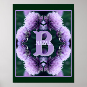 Monogram Your Initial Name Allium Personalized Poster