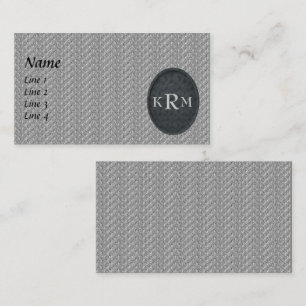 Monogram Your Initials Black And Silver Business Card
