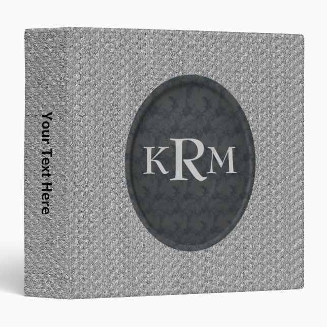 Monogram Your Initials Personalized Binder (Front/Spine)