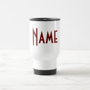 Monogram Your Name Bold Letters Personalized Travel Mug