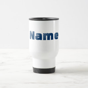 Monogram Your Name Bold Letters Personalized Travel Mug