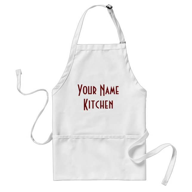 Monogram Your Name Kitchen Personalized Standard Apron (Front)