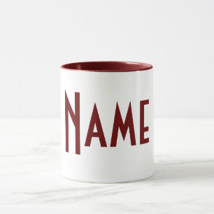 Monogram Your Name Large Letters Personalized Mug
