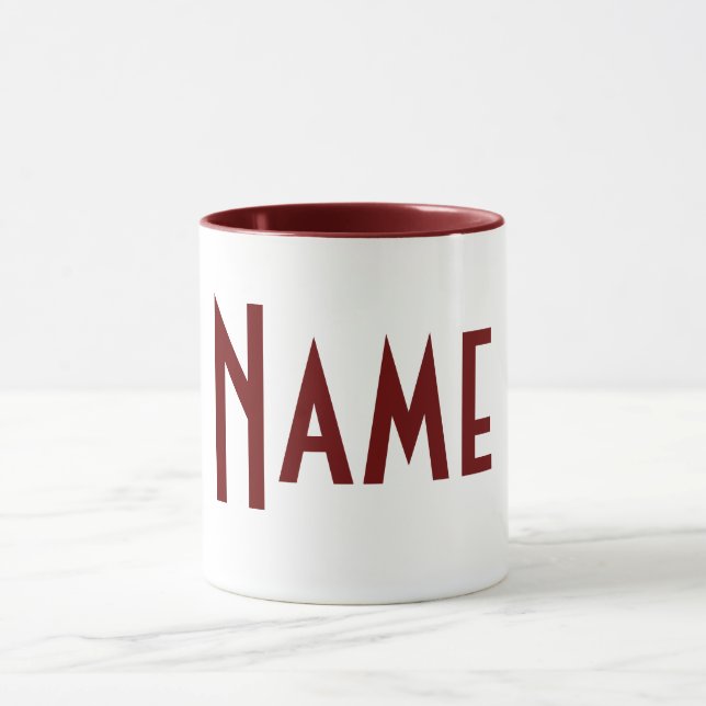 Monogram Your Name Large Letters Personalized Mug (Center)