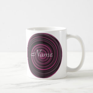 Monogram Your Name Plum Swirls Personalized Coffee Mug