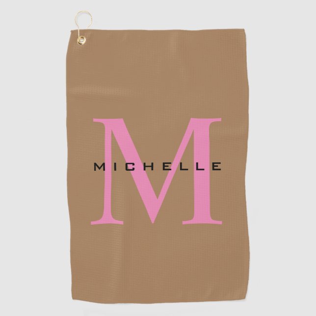 Monogram Your Name Special Gift Beloved Ones Golf Towel (Front)