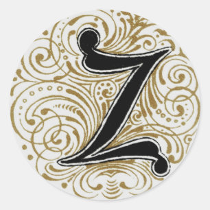 Monogram 'Z' in Gold - Sticker