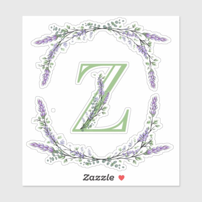 Monogram Z Lavender Eucalyptus (Sheet)
