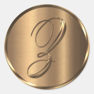 Monogram Z NONMETALLIC Bronze Envelope Seal