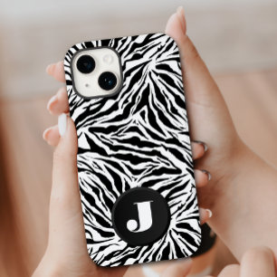 Monogram Zebra Print Case-Mate iPhone 14 Case