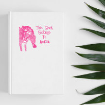 Monogram Zebra This Book Belongs To