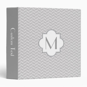 Monogram zhigaki pattern binder - grey