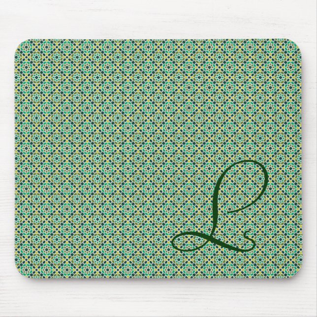Monograma with bottom of Moroccan mosaic Mouse Pad (Front)