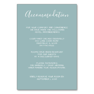 MonogramCrest Gold Dusty blue Wedding cards
