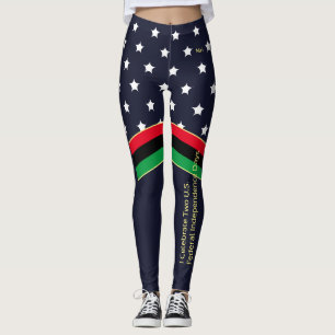 Monogramed 4th of July Independence Day Juneteenth Leggings