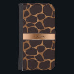 Monogramed Brown & Copper Leopard Animal Print Samsung S4 Wallet Case<br><div class="desc">Elegant brown and copper tone leopard print with metallic copper accents and customizable monogram. If you need any help customizing,  changing colour,  or anything else to any of my designs,  contact ArtOnWear designer. Free text formatting with live help available by request.</div>