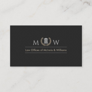 Monogramed Courthouse Business Card