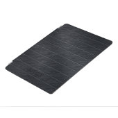 Monogramed Dark Grey Carbon Fibre Metallic Texture iPad Pro Cover (Side)