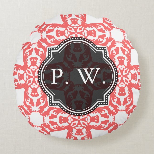 Monogramed French Bulldog Pillow (Front)