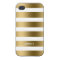 Monogramed Gold Stripes White Background