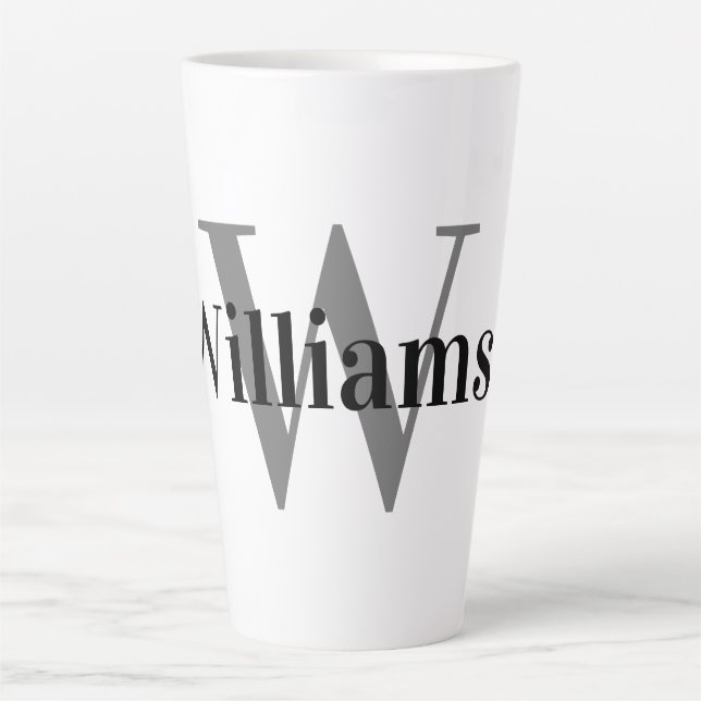 Monogramed Latte Mug (Front)