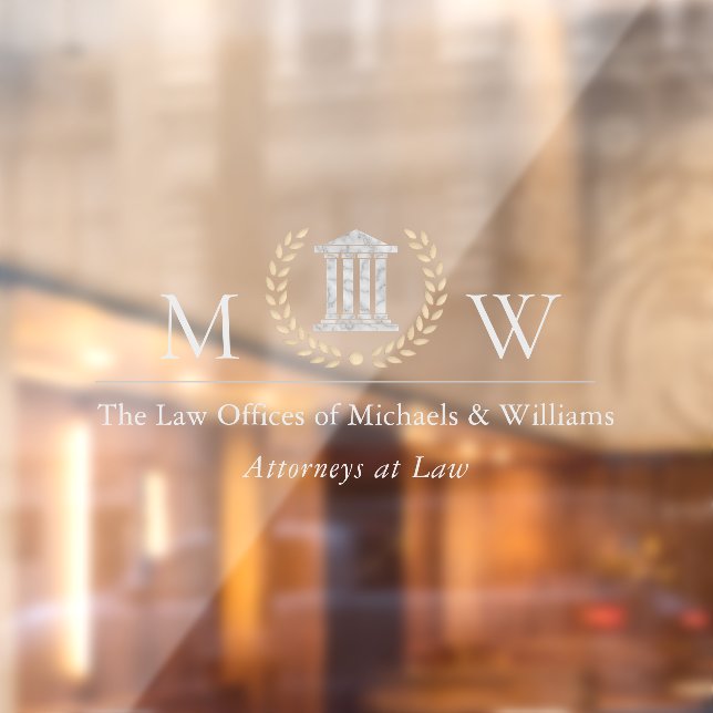 Monogramed Legal Practice Window Cling (Sheet 2)