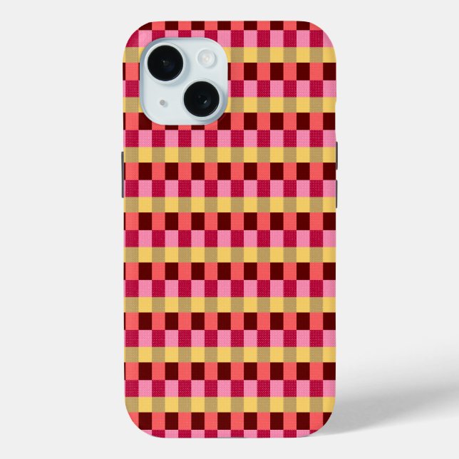 Monogramed Polka Dots Pattern Case-Mate iPhone Case (Back)