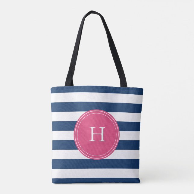 Monogramed sailor's tote bag (Back)