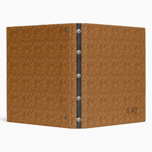 Monogramed - (simulated) Leather Notebook Binder