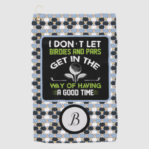 Monogramed Typography Humour  Golf Towel