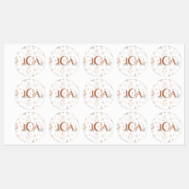 Monogramed Wildflower Adhesive (Sheet)