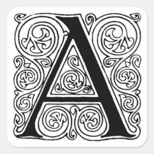 Monogramme "A" avec des remous - autocollant