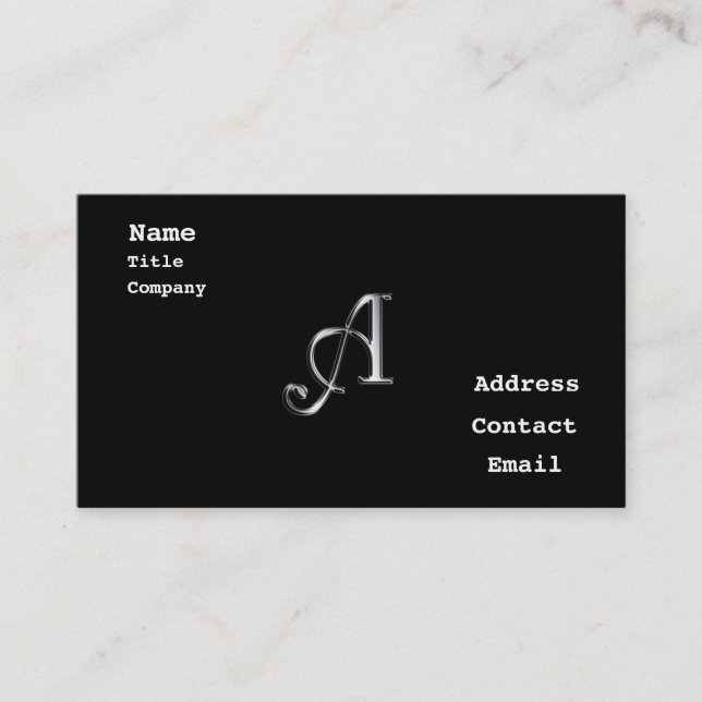 Monogramme A carte de visite (Devant)