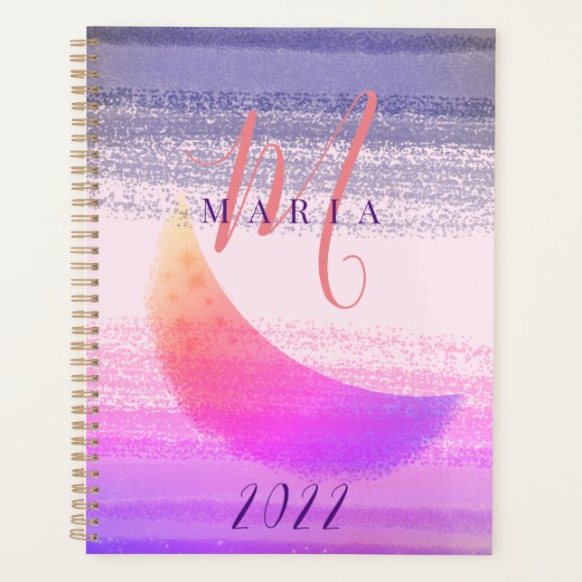 Monogramme Abstrait Ombre Moon Glamourous Stylish (Devant)