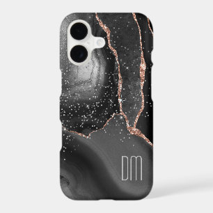 Monogramme Abstrait Pailleté Rose Gold