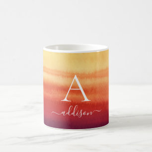 Monogramme Aquarelle spécifique du client Café Mug