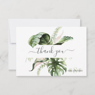 Monogramme Aquarelle Tropical Foliing Merci Merci