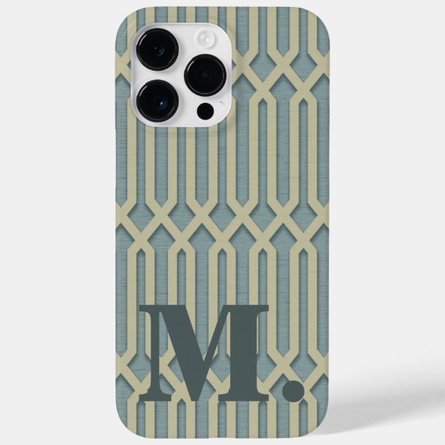 Monogramme Art déco iPhone initial / coque ipad (Verso)