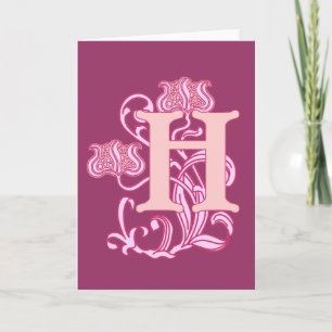 Monogramme Art Nouveau Floral