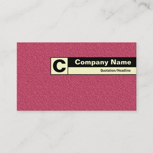 Monogramme avec étiquette de bord - Tex bossée de  (Devant)