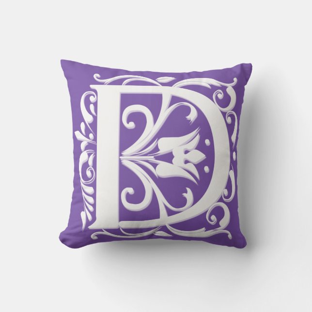 Monogramme avec initiale D - Coussin (Recto)