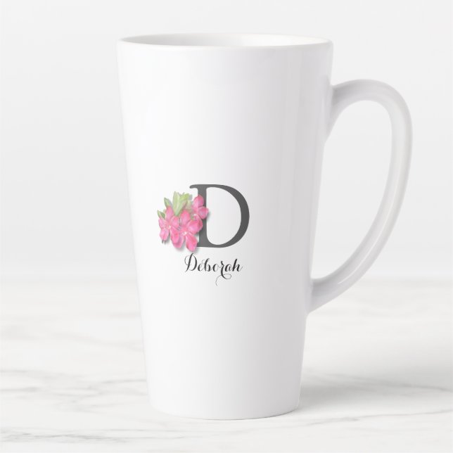 Monogramme Azalea Latte Mug (Droite)