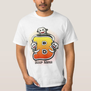 Monogramme B T-shirt singe de soie
