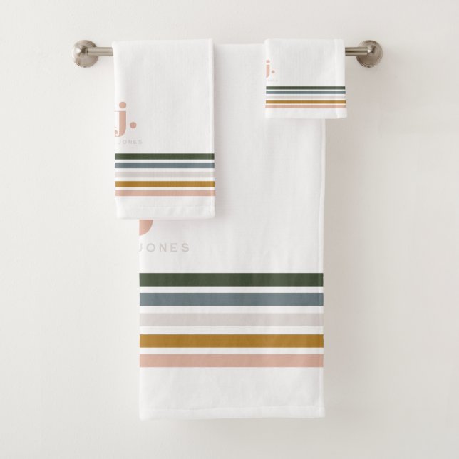 Monogramme Bandes Rétro Chic (En situation)