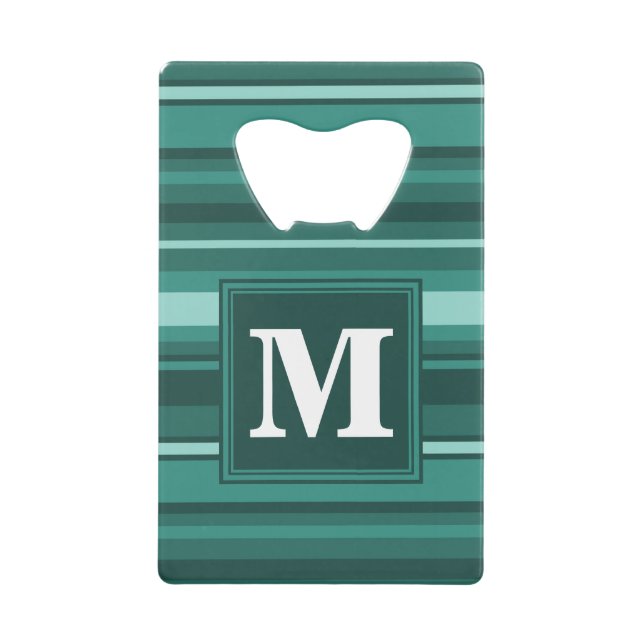 Monogramme bandes turquoises (Devant)